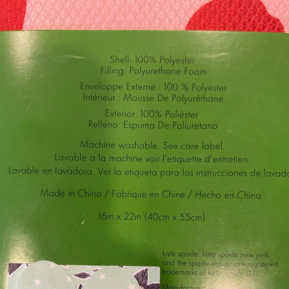 Kate Spade New York Kitchen Drying Mats Apples Set of 2 Reversible - Picture 6 of 6